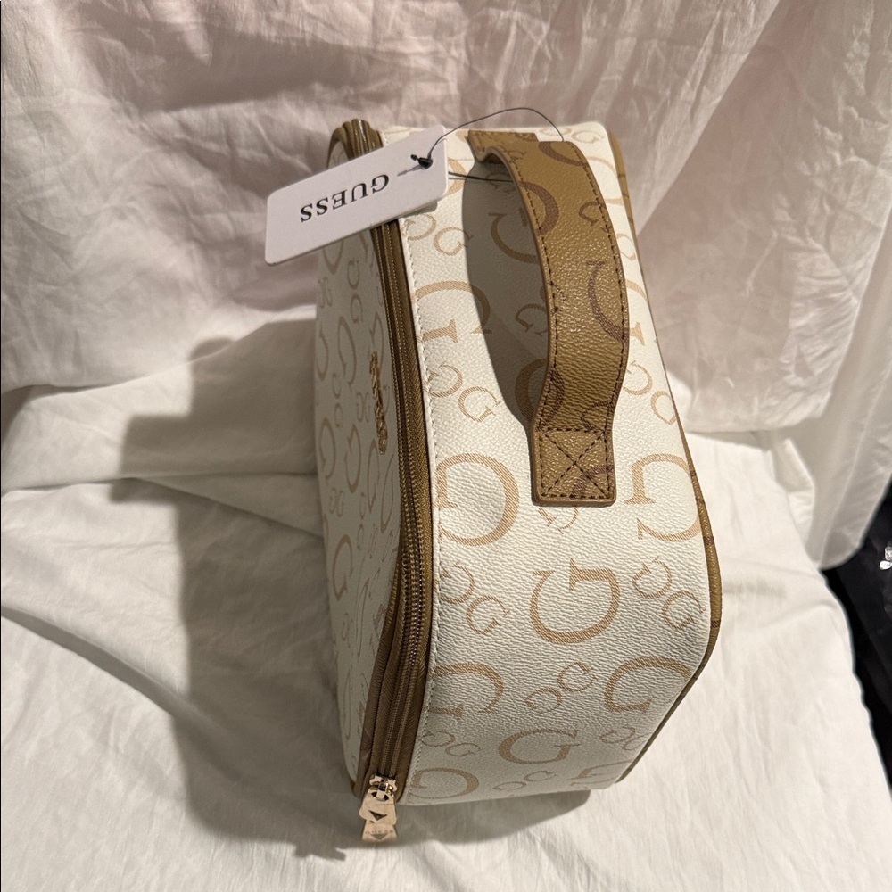 Guess Tan Monogram Travel Bag - Picture 3 of 10